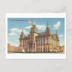 Rathaus in Jersey City, New Jersey, Vintag Postkarte