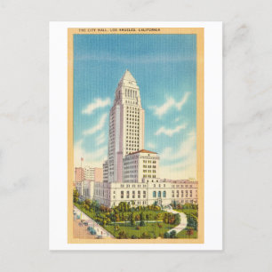 Rathaus in Los Angeles, Kalifornien, Vintage Reise Postkarte