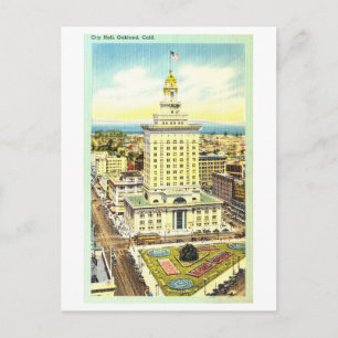 Rathaus in Oakland, Kalifornien, Vintage Postkarte