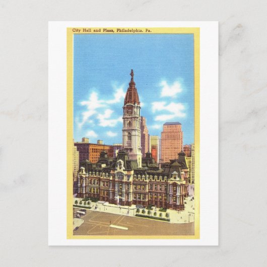 Rathaus in Philadelphia, Pennsylvania, Vintag Postkarte (Vorderseite)