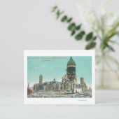 Rathaus in Ruinen nach 1906 Feuer Postkarte (Stehend Vorderseite)