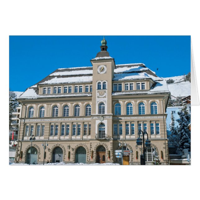 Rathaus in St. Moritz, Schweiz (Vorderseite (Horizontal))