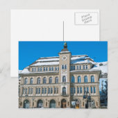 Rathaus in St Moritz, Schweiz Postkarte (Vorne/Hinten)
