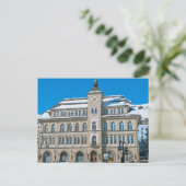 Rathaus in St Moritz, Schweiz Postkarte (Stehend Vorderseite)