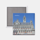 Rathaus Middelburg, Niederlande Magnet (Vorderseite/Rückseite)