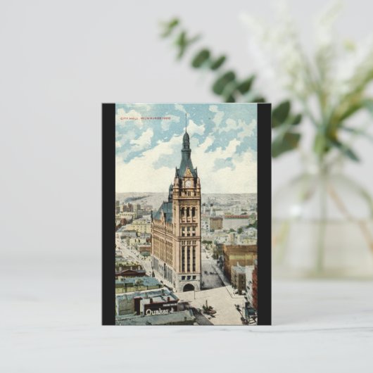 Rathaus Milwaukee WI Vintag 1911 Postkarte (Stehend Vorderseite)
