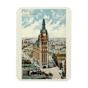 Rathaus Milwaukee WI Vintage 1911 Magnet