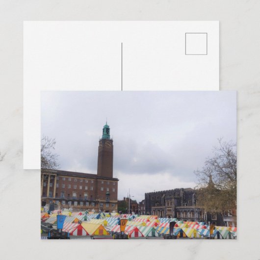 Rathaus Norwich Postkarte (Vorne/Hinten)