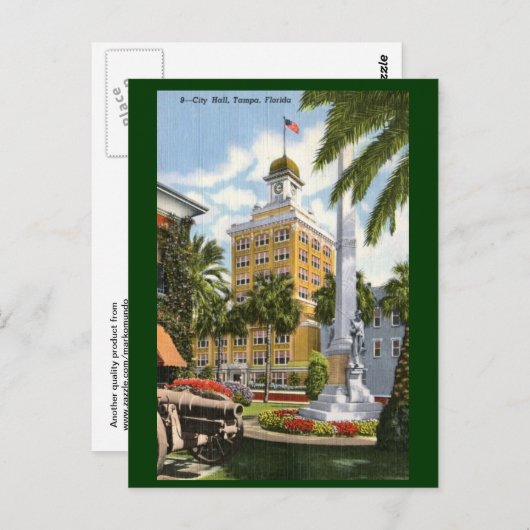 Rathaus, Tampa, Florida Vintag Postkarte (Vorne/Hinten)