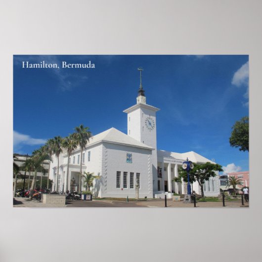 Rathaus und Kunstzentrum, Hamilton, Bermuda Poster (Vorne)