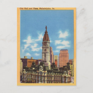 Rathaus und Platz, Philadelphia, Pennsylvania Postkarte