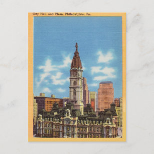 Rathaus und Plaza, Philadelphia, Pennsylvania Postkarte