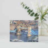 Rathaus und Tower Bridge Postkarte (Stehend Vorderseite)
