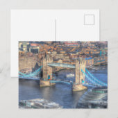 Rathaus und Tower Bridge Postkarte (Vorne/Hinten)