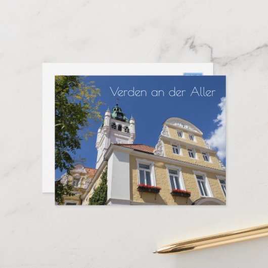 Rathaus, Verden an der Aller, Deutschland Postkarte (Vorderseite/Rückseite Beispiel)