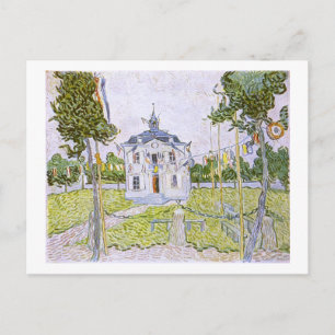 Rathaus von Auvers 14. Juli 1890, Vincent van Gogh Postkarte