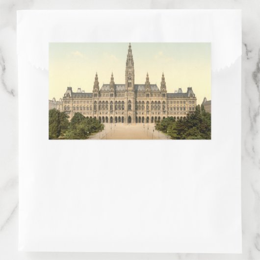 Rathaus, Wien, Österreich Rechteckiger Aufkleber (Tasche)