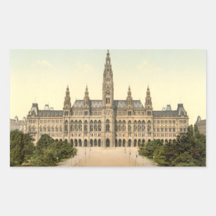 Rathaus, Wien, Österreich Rechteckiger Aufkleber