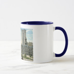 Rathausplatz, Detroit MI 1915 Vintage Tasse
