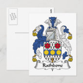 Rathbone-Familienwappen Postkarte (Vorne/Hinten)