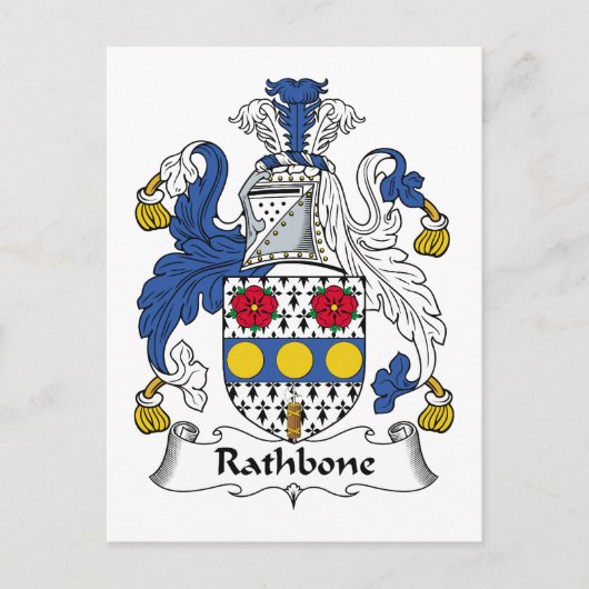 Rathbone-Familienwappen Postkarte (Vorderseite)