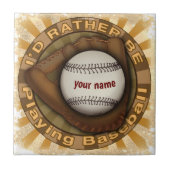 Rather Play Baseball Fliese (Vorderseite)