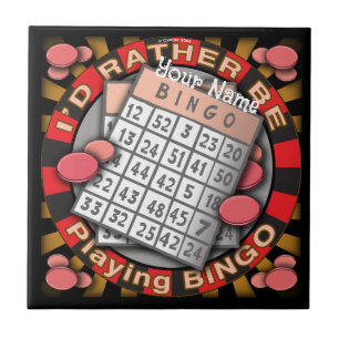 Rather Play Bingo Tile Fliese