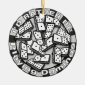 Rather Play Dominoes Keramik Ornament (Vorne)
