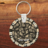 Rather Play Dominoes Schlüsselanhänger (Vorderseite)