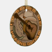 Rather Play Guitar Keramik Ornament (Rechts)