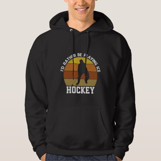 Rather Play Ice Hockey Hoodie (Vorderseite)
