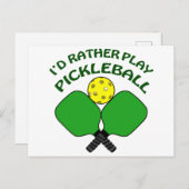 Rather Play Pickleball Postkarte (Vorne/Hinten)