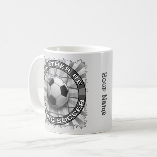 Rather Play Soccer Kaffeetasse (Vorderseite Links)