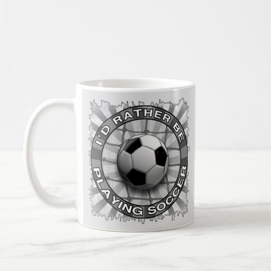 Rather Play Soccer Kaffeetasse (Links)