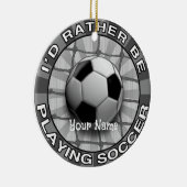 Rather Play Soccer Keramik Ornament (Rechts)