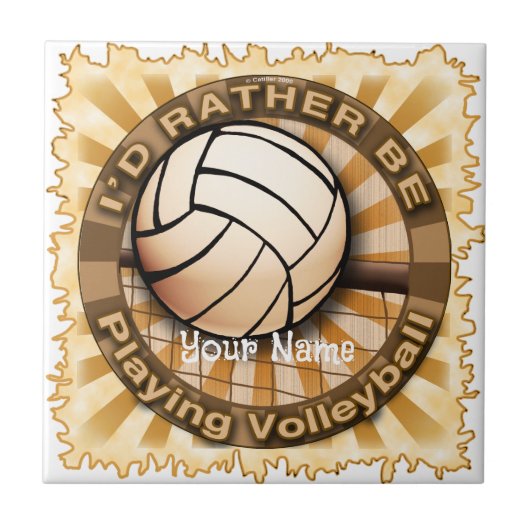 Rather Play Volleyball Fliese (Vorderseite)