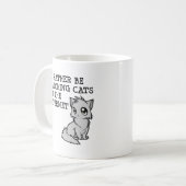 Rather Watch Cats Funny Mug Kaffeetasse (Vorderseite Links)