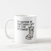 Rather Watch Cats Funny Mug Kaffeetasse (Links)
