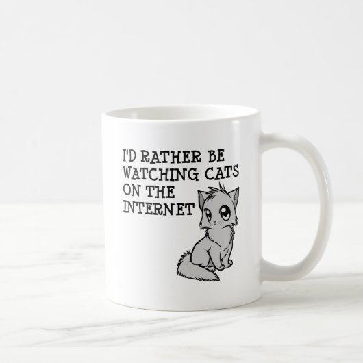 Rather Watch Cats Funny Mug Kaffeetasse (Rechts)