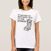 Rather Watch Cats Funny Tshirt (Vorderseite)