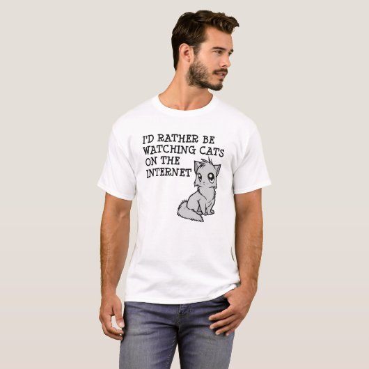 Rather Watch Cats Funny Tshirt (Vorne ganz)