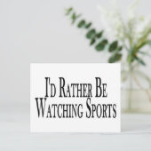 Rather Watch Sports Postkarte (Stehend Vorderseite)