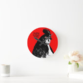 Rating Chicken Press Clock Runde Wanduhr (Zuhause)