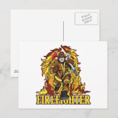 Rating Flames Firefighter Postkarte (Vorne/Hinten)