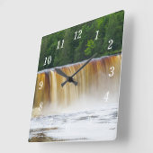 Rating Upper Tahquamenon Wall Clock Quadratische Wanduhr (Winkel)