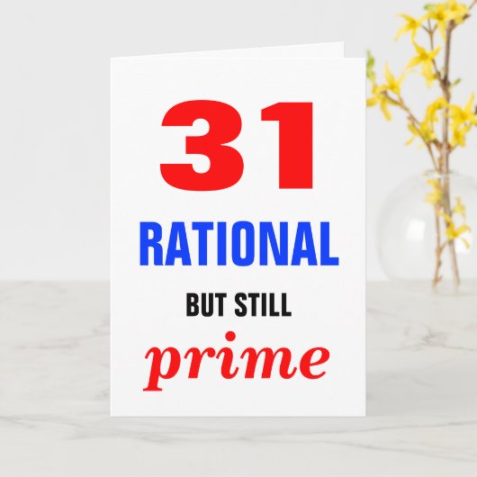 Rational but Primal Birthday Karte (Gelbe Blume)