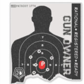Rational Registered and Ready Gun Owner Aufkleber (Vorderseite)