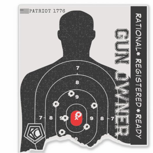 Rational Registered and Ready Gun Owner Aufkleber (Vorderseite)