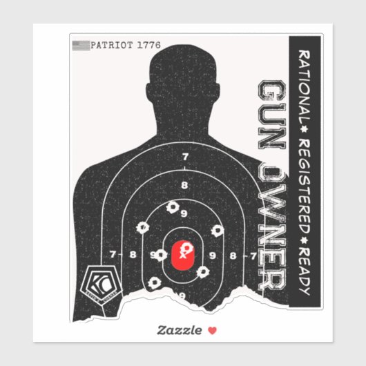 Rational Registered and Ready Gun Owner Aufkleber (Blatt)
