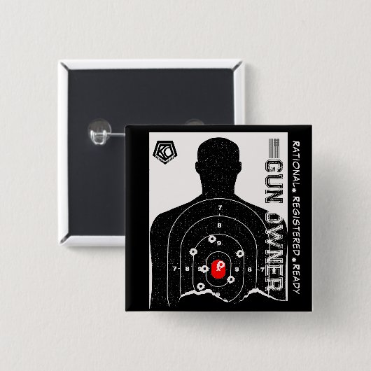 Rational Registered and Ready Gun Owner Button (Vorne & Hinten)